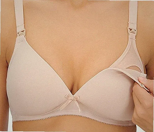 Naturana Damen Bügelloser Still-BH 5666 skin beige 85 D Soft-Schale