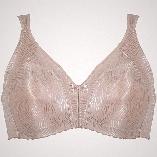 Naturana Damen Minimizer-BH ohne Bügel Zebralook Shapewear breite Träger