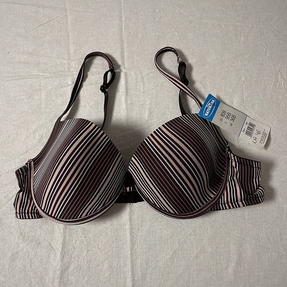 Naturana Damen Schalen BH Gr. 90C Gestreift UNT484