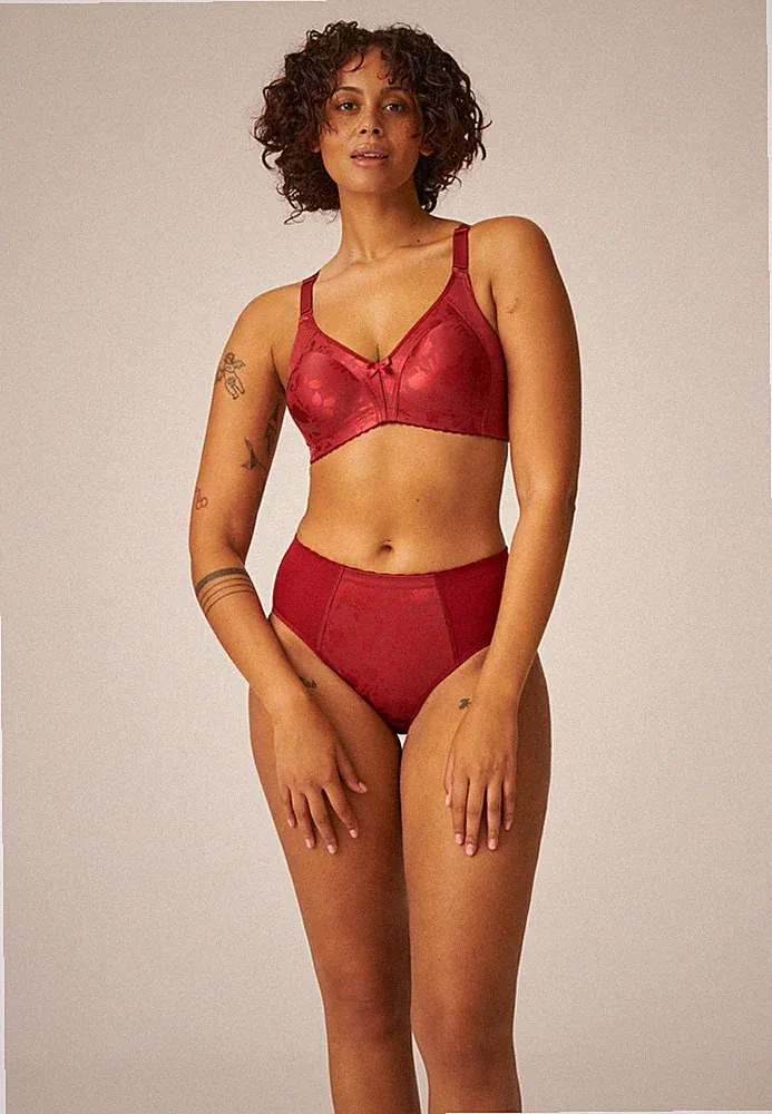 Naturana Minimizer Soft-BH in Blumenmuster - Deep Claret 80B