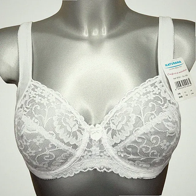 Naturana R.87551 Damen Spitze-BH mit Bügel Weiß Neu