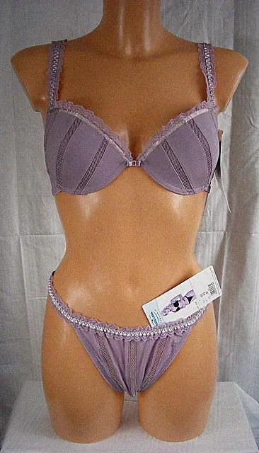 NATURANA ~ rosa altrosa ~ BH Bügel-BH Push-Up ~ mit Spitze ~ Tanga ~ NEU !