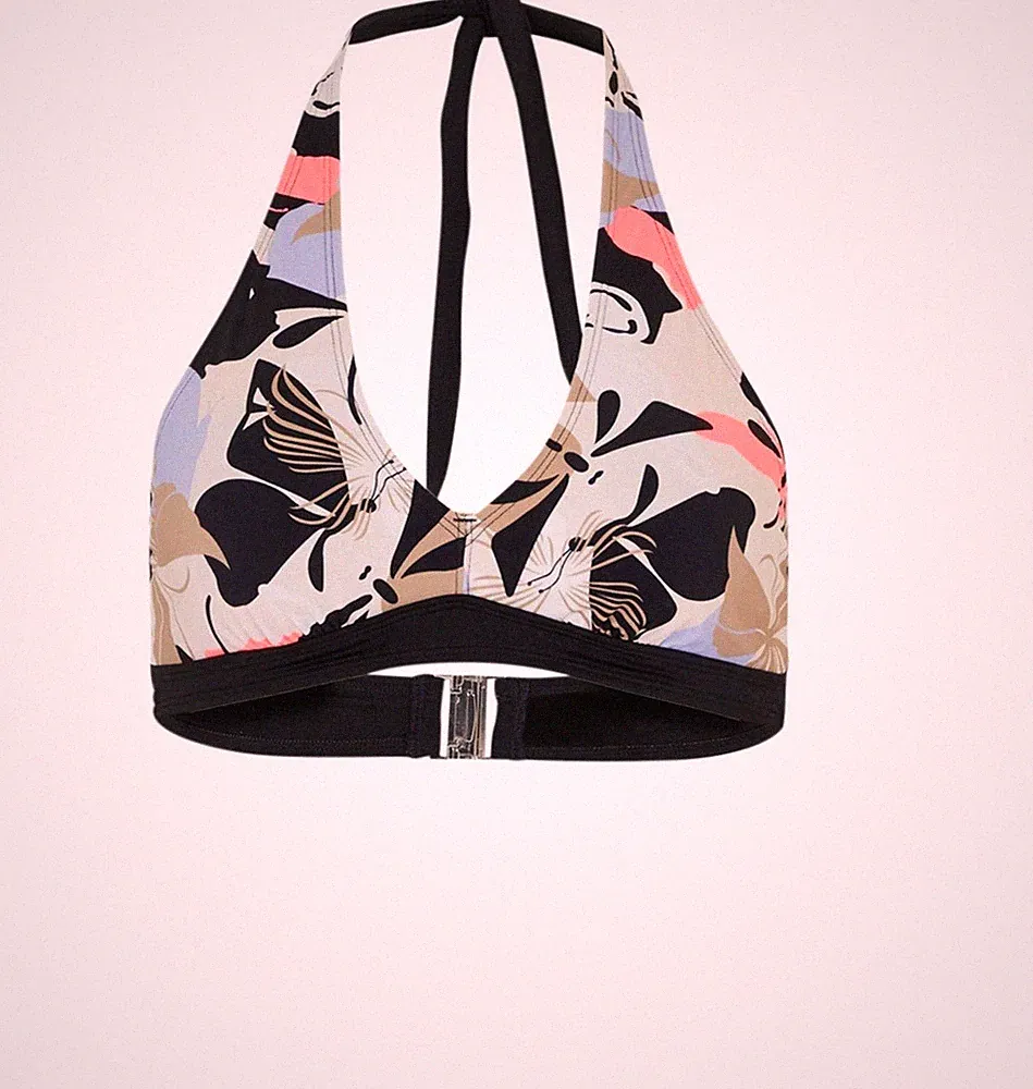 Neckholder Bikini Oberteil Gr 36 Weiss Pink Schwarz Bademode Schwimm-Bade-BH Neu