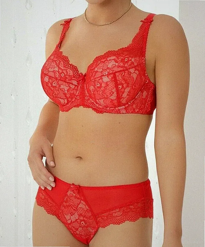 Nessa ABBI Damen BH Gr.65-100 D-L cup Gepolstert mit Bügel / Slip Große Größen