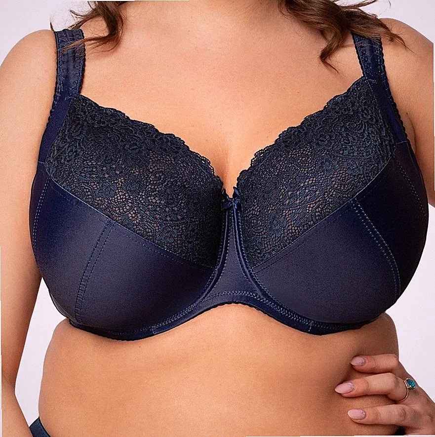 Nessa Minimizer Bügel BH blau starker Halt große Größen gepolsterte Träger Damen