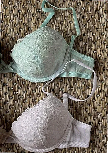 NEU 2 STÜCK SCHALEN BH SPITZE BÜGEL 65 B PETITE FLEUR 1 x weiss 1 x mint *758481