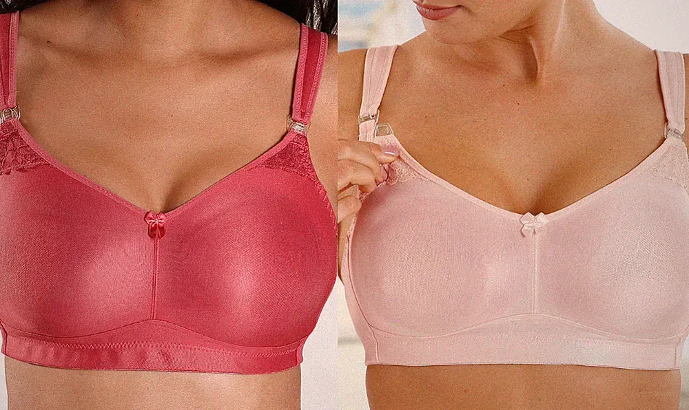 NEU: 2 STÜCK ! STILL-BH mit SPITZE 75 D PETITE FLEUR 1 x ROT + 1 x ROSA *814495