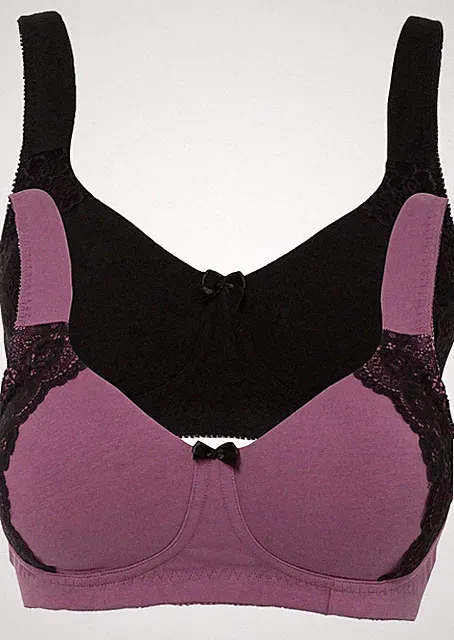 Neu 2er Pack Minimizer BH Gr. (95) C Schwarz Beere Bra Oberteil Dessous