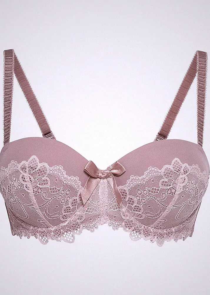 Neu Balconette BH mit Bügel Gr. (95) D Rosenholz Damen-Bra Oberteil Dessous