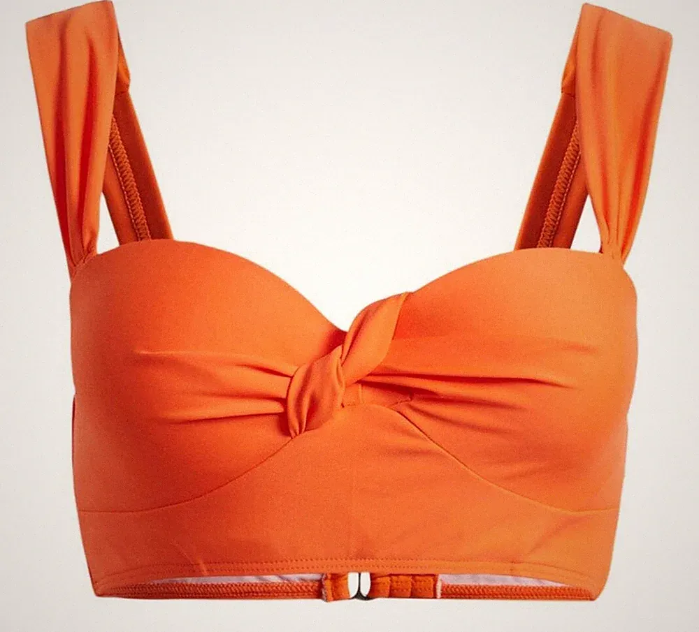 Neu Balconette Bikini Oberteil Gr 42 Cup 80 B Dunkelorange Schwimm-Bade-BH