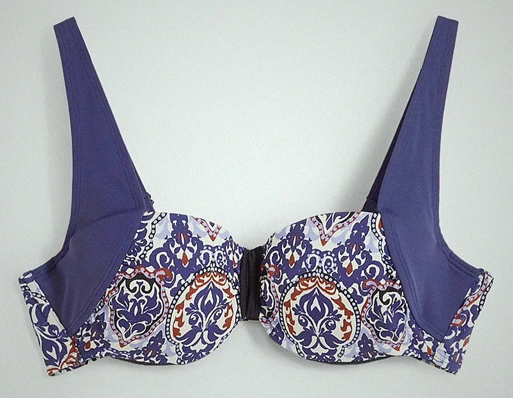 Neu Balconette Bikini Oberteil Gr. (80) C Dunkelblau Bikinioberteil Bra Bade-BH
