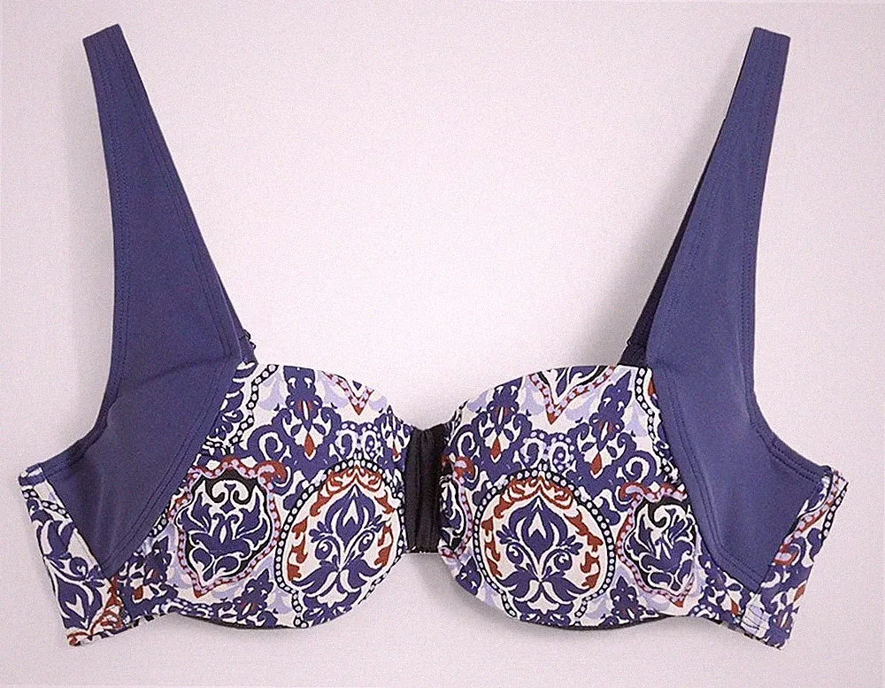 Neu Balconette Bikini Oberteil Gr. (95) C Dunkelblau Bikinioberteil Bra Bade-BH