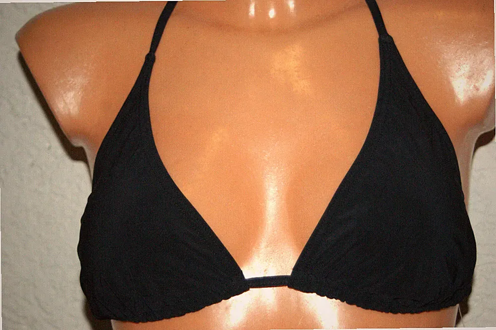 Neu! BIKINI-Oberteil Triangel BH LASCANA schwarz Softeinlagen Sommer 34 A/B