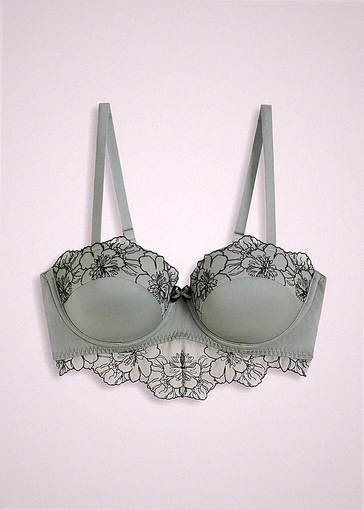 Neu Bügel-Balconette-BH Gr. (95) B Grün Damen-Bra Oberteil Dessous