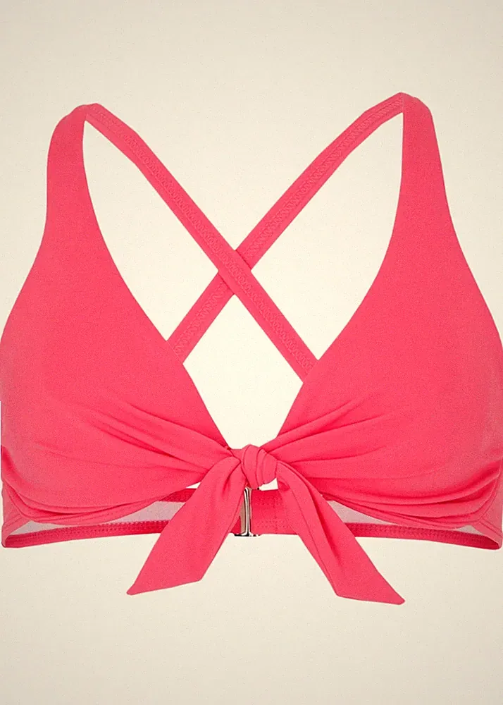 Neu Bügel Bikini Oberteil Gr. (75) B Rosa Damen Schwimm-Bade-BH