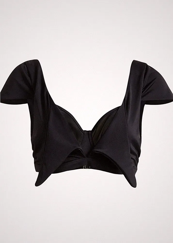 Neu Bügel Bikini Oberteil Gr. 90 Cup E Schwarz Damen Bademode Schwimm-Bade-BH