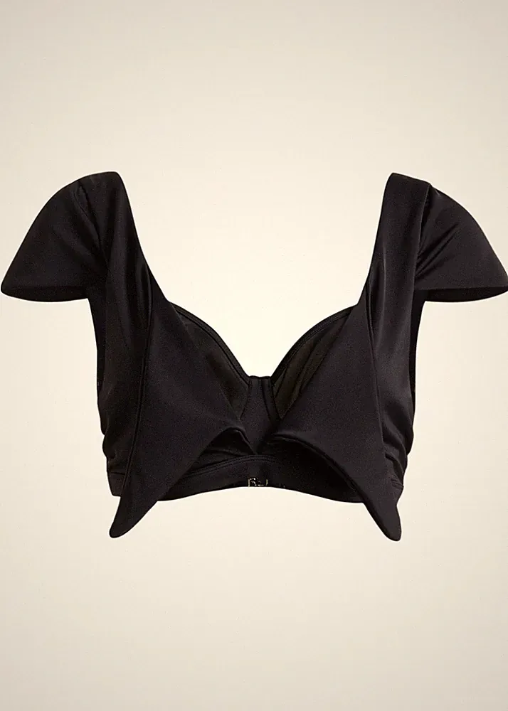Neu Bügel Bikini Oberteil Gr. 95 Cup C Schwarz Damen Bademode Schwimm-Bade-BH