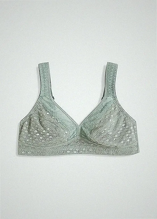 Neu Bügelloser BH Gr. (85) E Grün Damen-Bra Oberteil Dessous