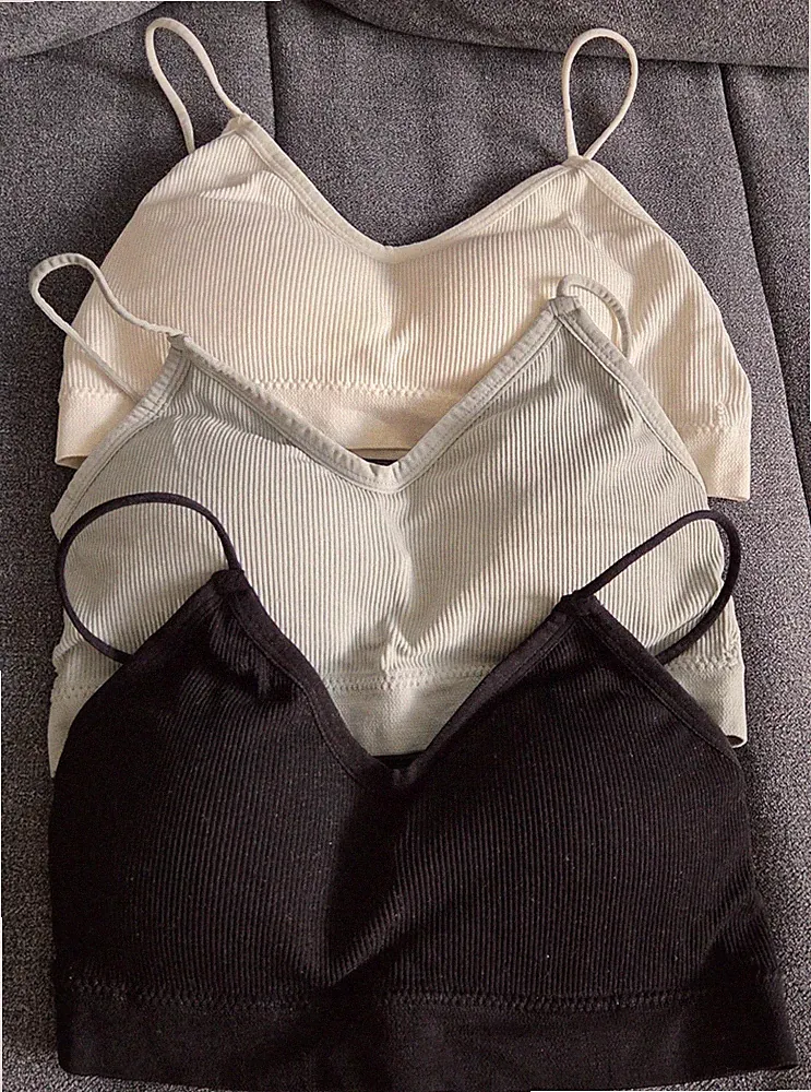 NEU Damen Bandeau Top BH Set weiß grau schwarz Gr. S 36