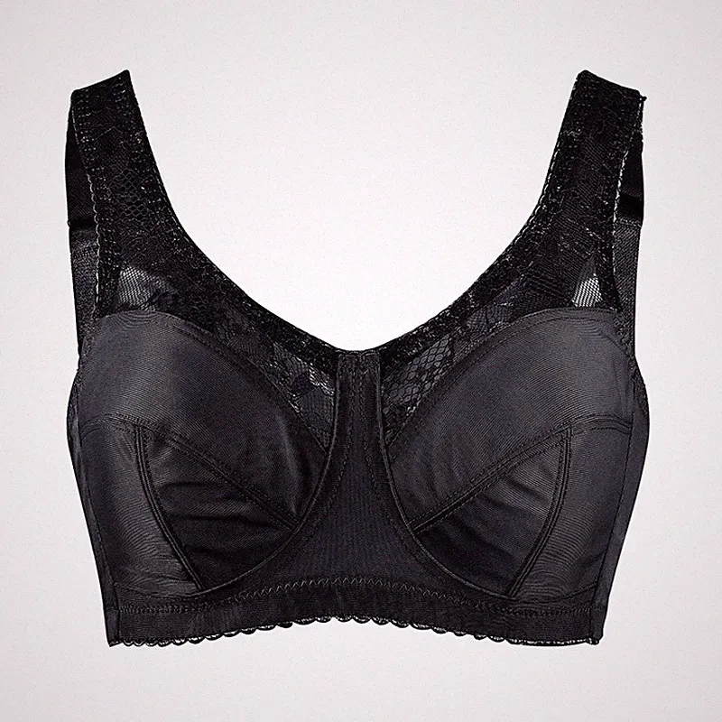 Neu Damen BH ohne Bügel totaler Halt Spitze volle Abdeckung Größen 34-56 ABCDEFGH