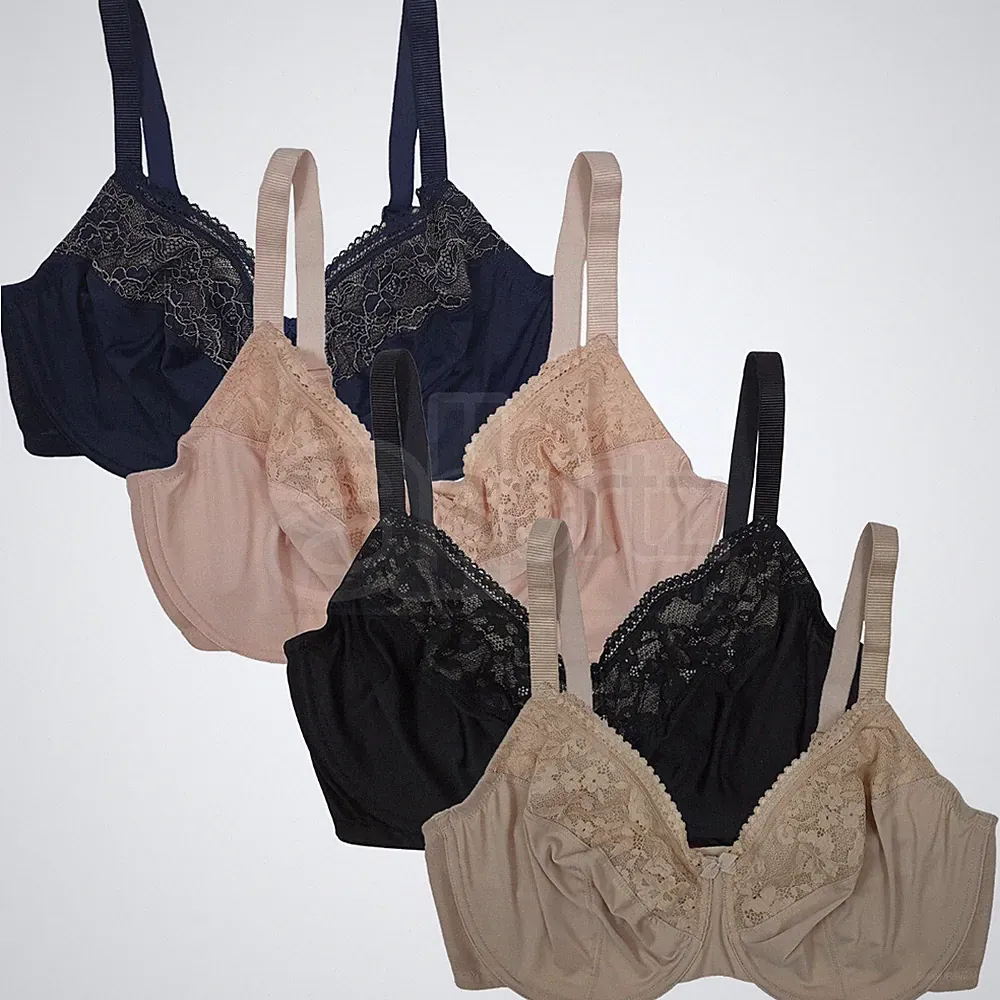 Neu Damen Vollschalen Bügel BH ex M S Big Damen große Spitze UK Übergröße