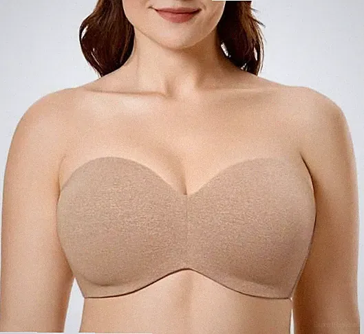 Neu DELIMIRA🌺Beige Multiway Bügel BH trägerlos Silikonfrei🌺42B # 26