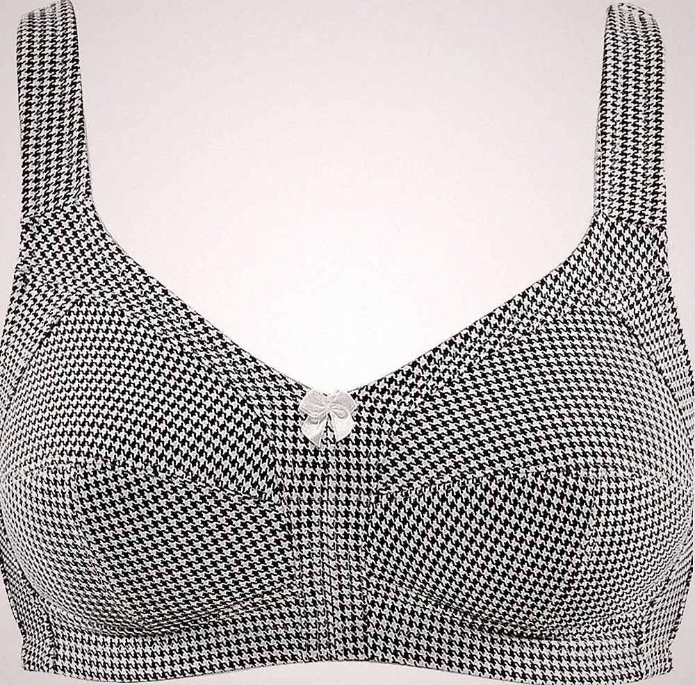 NEU: ENTLASTUNGS-BH HAHNENTRITTDESSIN 80 85 115 F SUSA schwarz weiss *83473637