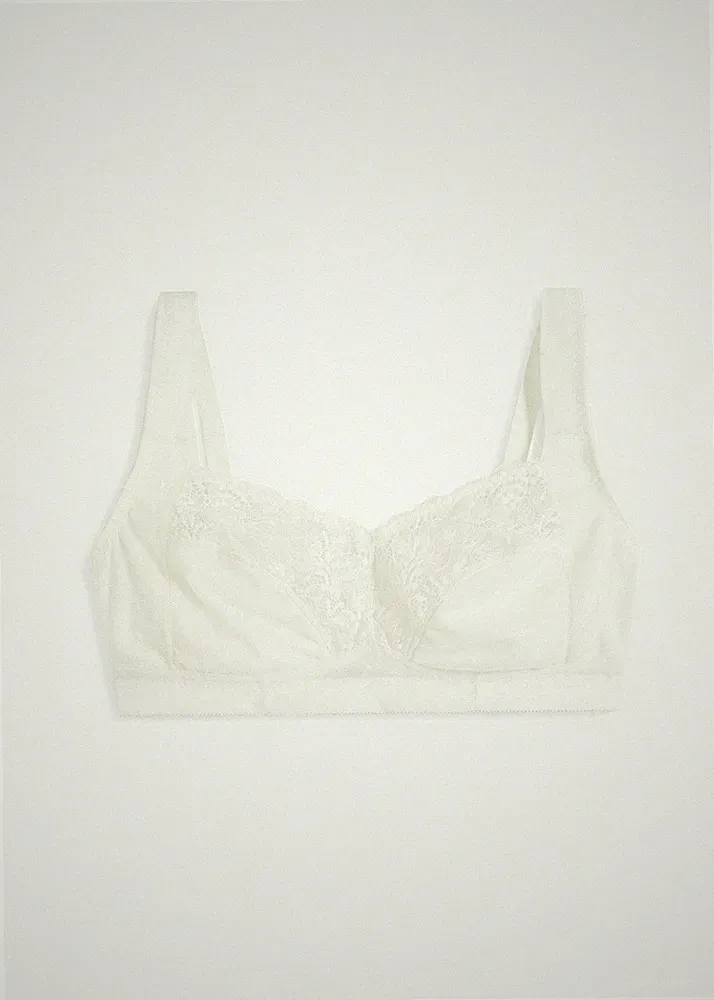 Neu Entlastungs BH ohne Bügel Gr. 110 Cup E Weiß Damen-Bra Oberteil Dessous