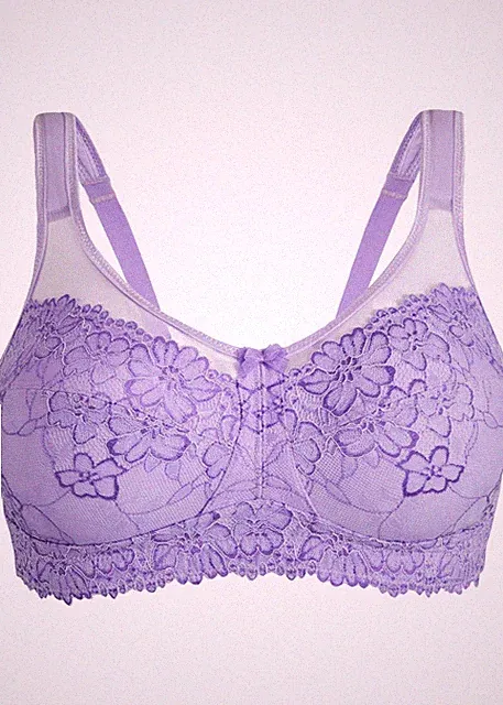 Neu Entlastungs BH ohne Bügel Gr. 80 Cup D Hellviolett Bra Unterwäsche Oberteil