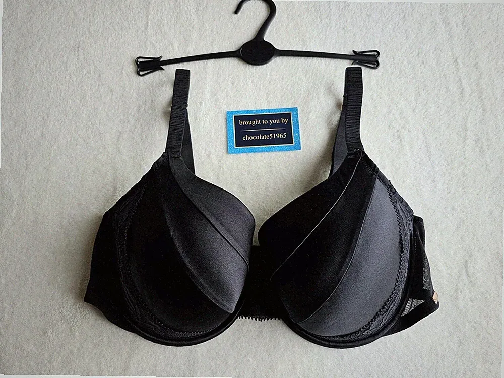 NEU EX M*S ROSENMOTIV, LUXURIÖSER SEIDE & SPITZE VOLLSCHALEN-SILHOUETTE BH GRÖSSE 36DD