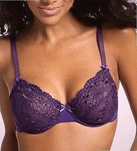 NEU: IDEAL FÜR GROSSE CUPS DIRNDL BH STICKEREI SPITZE 90 D lila NUANCE *253452