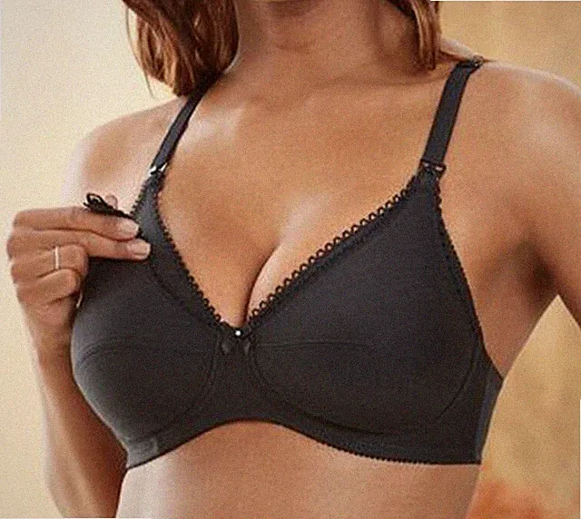 NEU: KOMFORT STILL-BH OHNE BÜGEL 100% BAUMWOLLE 80 F NATURANA schwarz *45281720