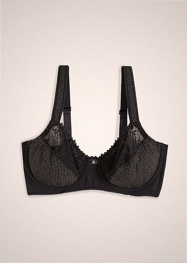 Neu Minimizer BH Gr. (100) H Schwarz Silber Gold Damen-Bra Oberteil Dessous