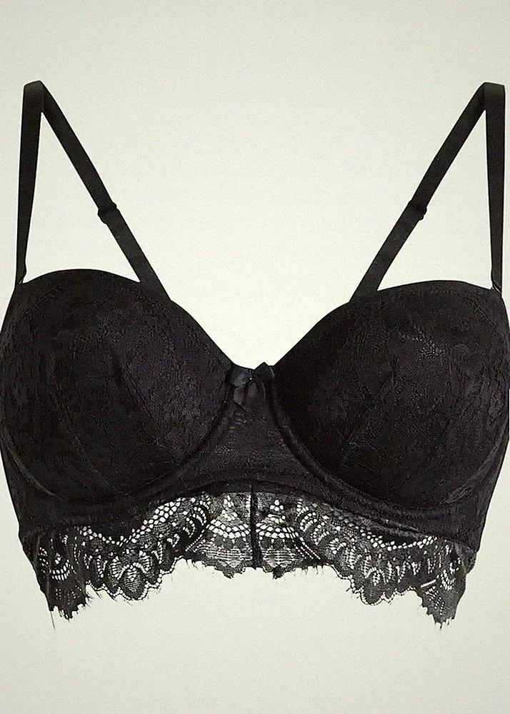 Neu Multiway Balconette BH mit Bügel Gr. 90 Cup B Schwarz Damen-Bra Dessous
