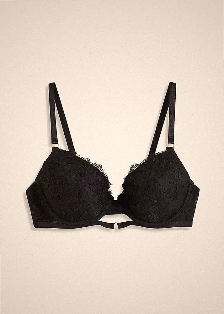 Neu Push-Up-BH m Bügel Gr. 95 Cup A Schwarz Damen-Unterwasche Unterhemd Oberteil