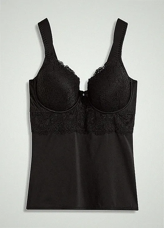 Neu Schalen BH-Hemd Gr. (105) D Schwarz Damen-Bra Oberteil Dessous