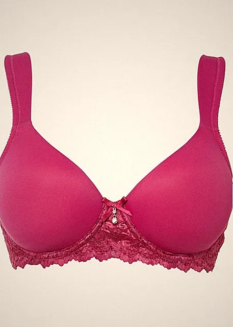 Neu Schalen BH mit Bügel Gr. 105 Cup C Fuchsia Damen-Unterwäsche Bra Oberteil