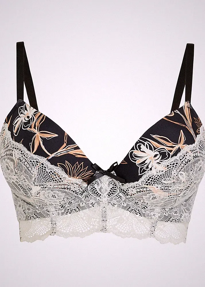 Neu Schalen BH mit Bügel Gr (85) B Cremeweiß Gold Bra Dessous Unterhemd Oberteil