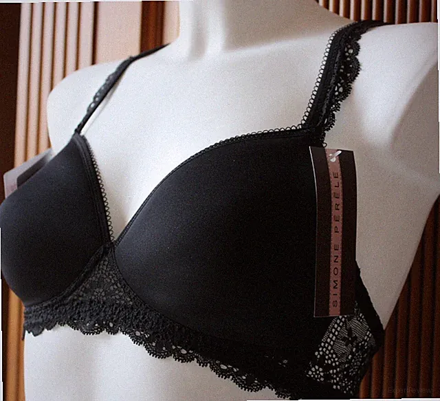 NEU SOFTSCHALEN BH "CARESSENCE" mit SPITZE 75 80 C SIMONE PÉRÈLE schwarz *037783
