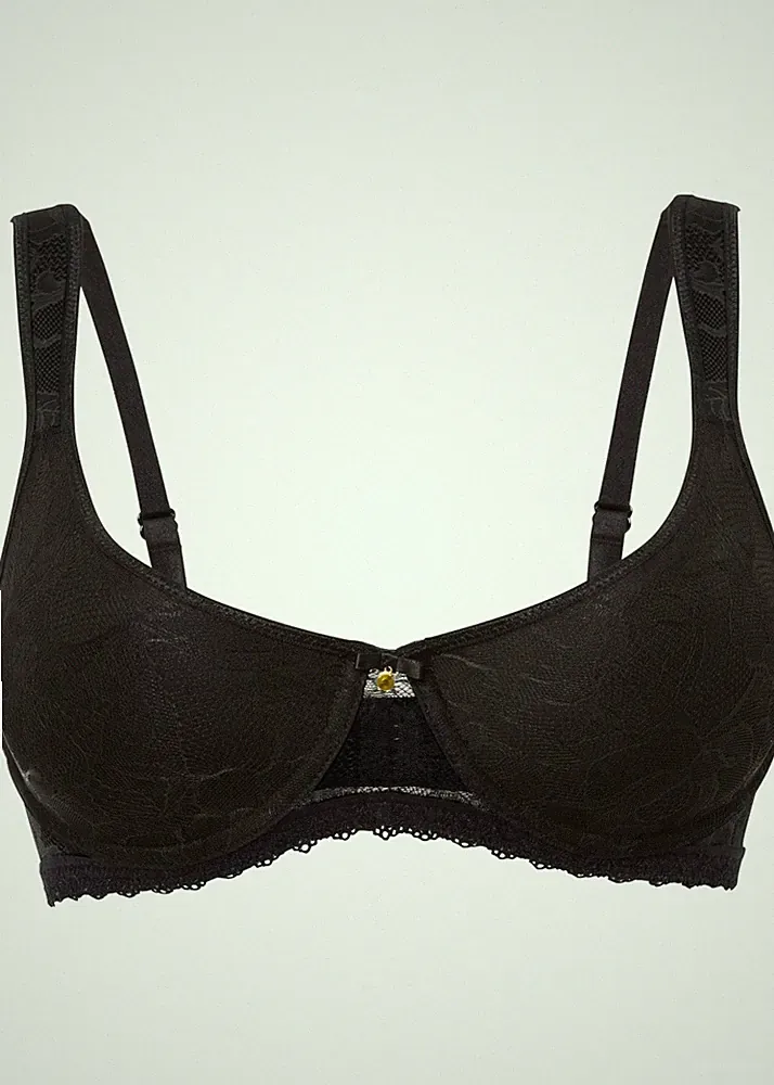 Neu Spacer BH mit Bügel Gr. 85 Cup E Schwarz Unterwasche Bra Unterhemd Oberteil
