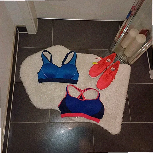 Neu Sportset Sportbh 75 C Push-up-BH royalblau gefüttert TopZustand