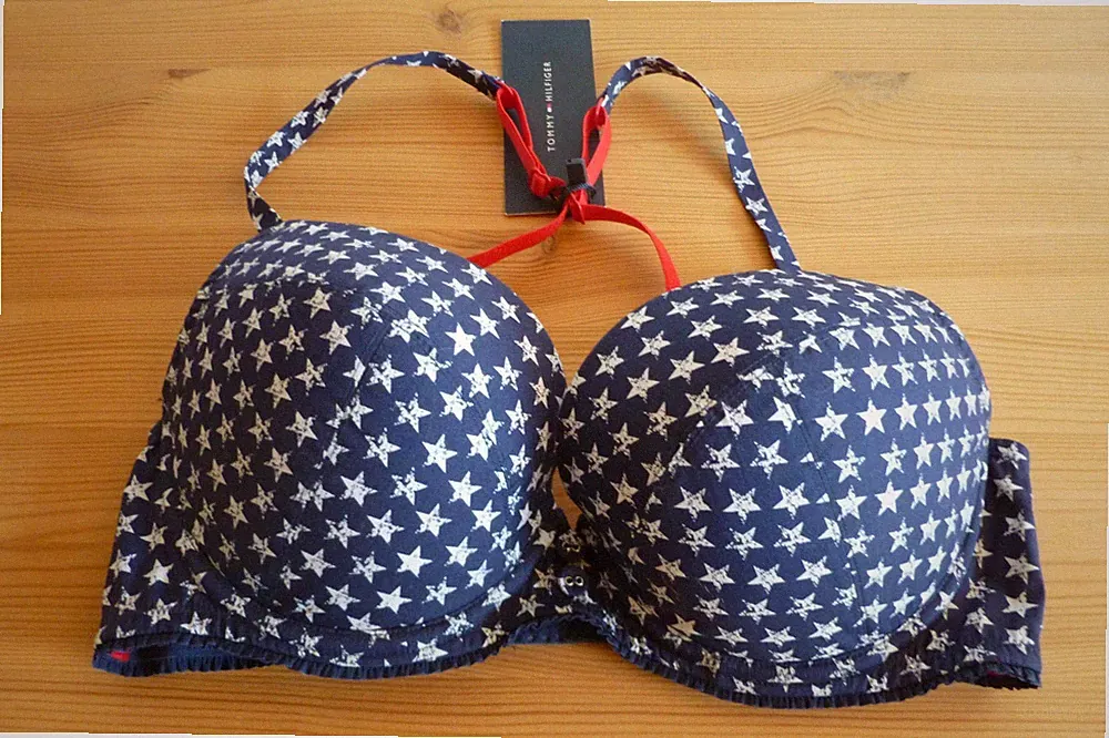 NEU Tommy Hilfiger Vera Woven Push-up BH Gr. 75C Sterne