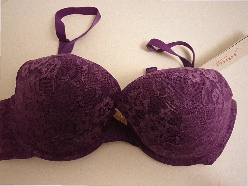 NEU TRIUMPH Gr. 85B 'Dream On WHUM' Push Up Bügel BH mit Trägervarianten Lila