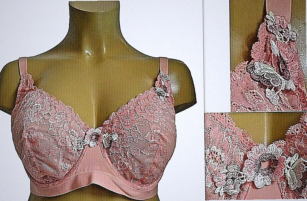 NEU Übergröße Damen Bügel BH Büstenhalter mit toller Stickerei Gr.105 (50) CUP E
