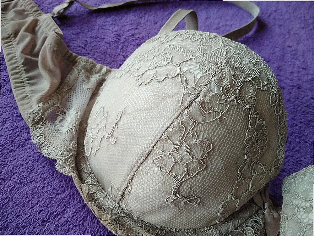NEU!Wunderschoner"H&M"BÜGEL BH Soft Schalen PUSH-UP Mouve Elasthan 75/B NP:39,99