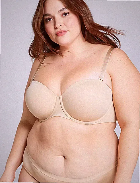 NEW Cacique Cafe Glatt Leicht Wattiert Multiway Bandeau BH Beige 44G 38DD 40DDD