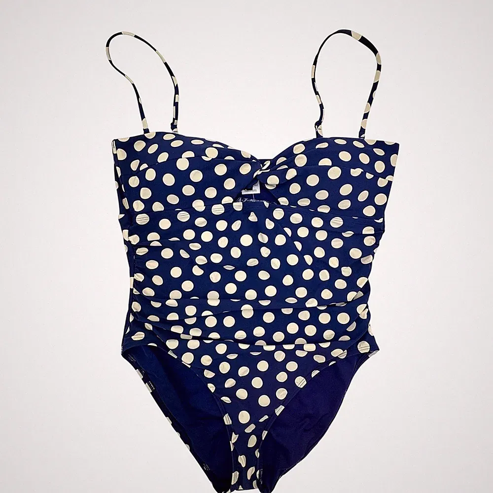 NEW J. Crew Gemma Ruched Bandeau Cutout One-Piece Swimsuit Women's Size 18