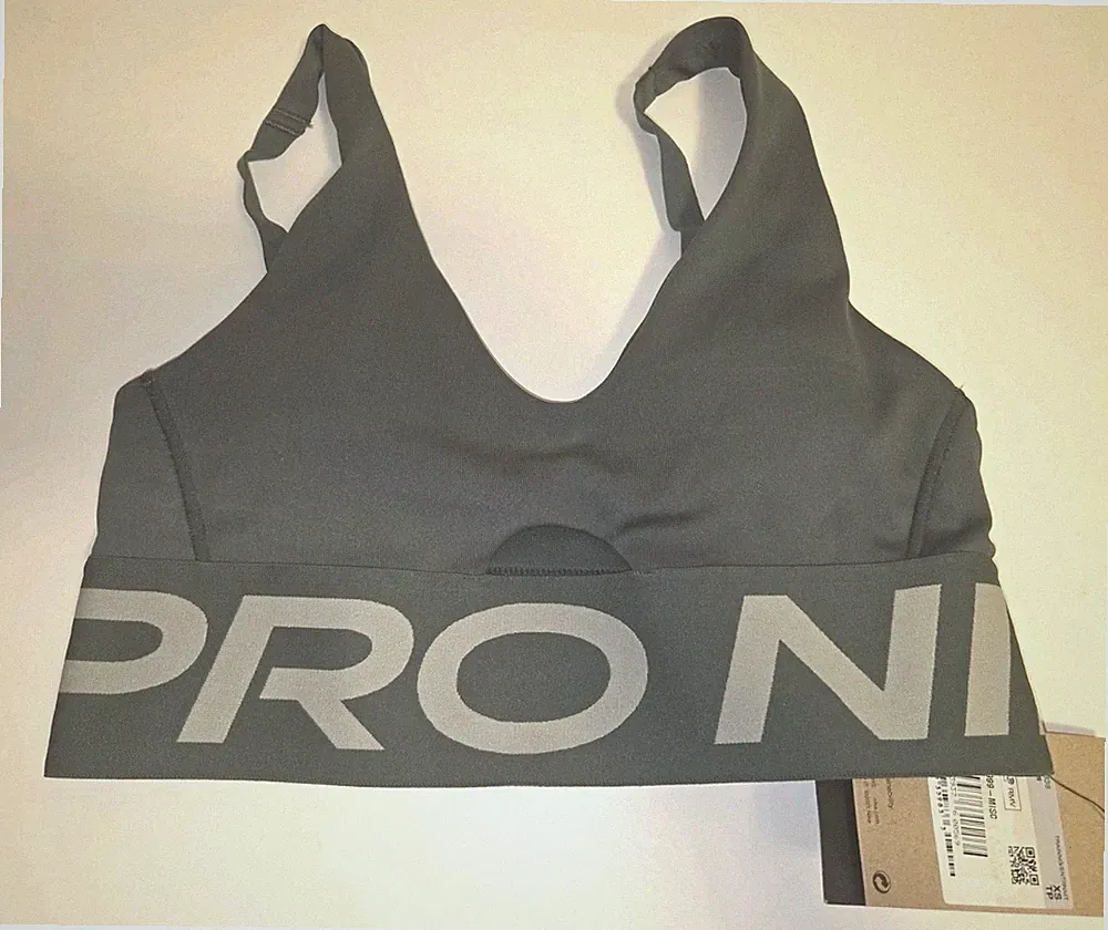 Nike Pro Indy Plunge gepolsterter Sport-BH mit mittlerem Halt Größe XS