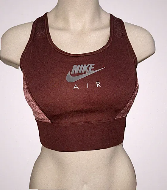 Nike Sport-BH Air Swoosh Dri-FIT dunkelrot Gr. M