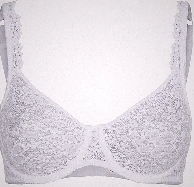 Nina von C. Damen Bügel BH Bra Büstenhalter gemoldet hochwertige Spitze weiß